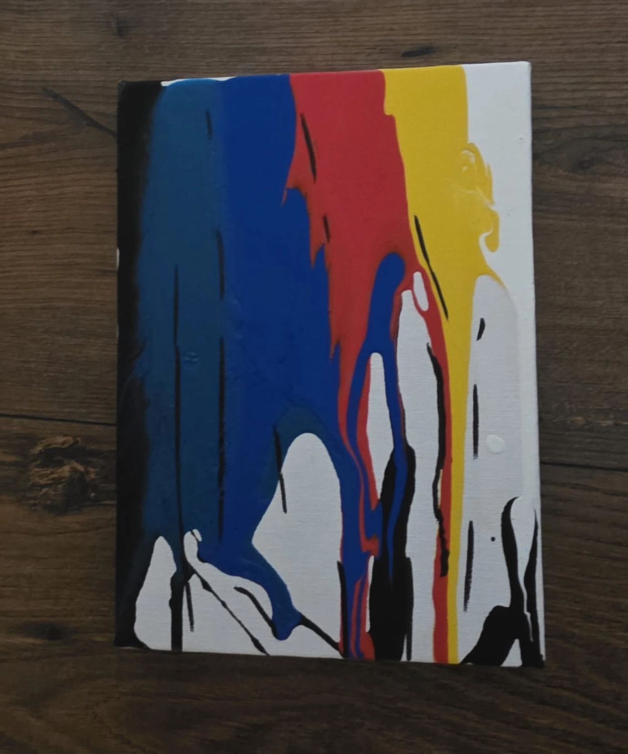 GedankenGuss - Holzskulpturen und abstrakten Kunstwerken - Farbenfrohen abstraktes Kunstwerk